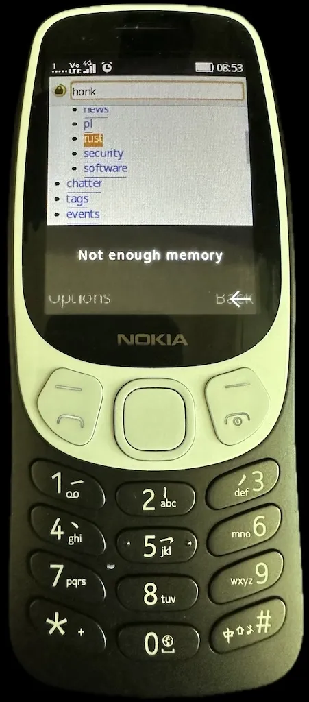 Honk on the built-in browser